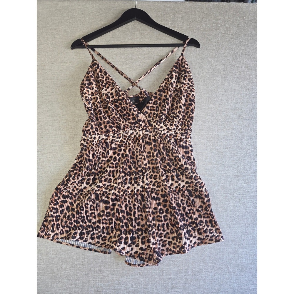 Michael Costello x Revolve Leopard Print Romper NWT Size M - Picture 2 of 7